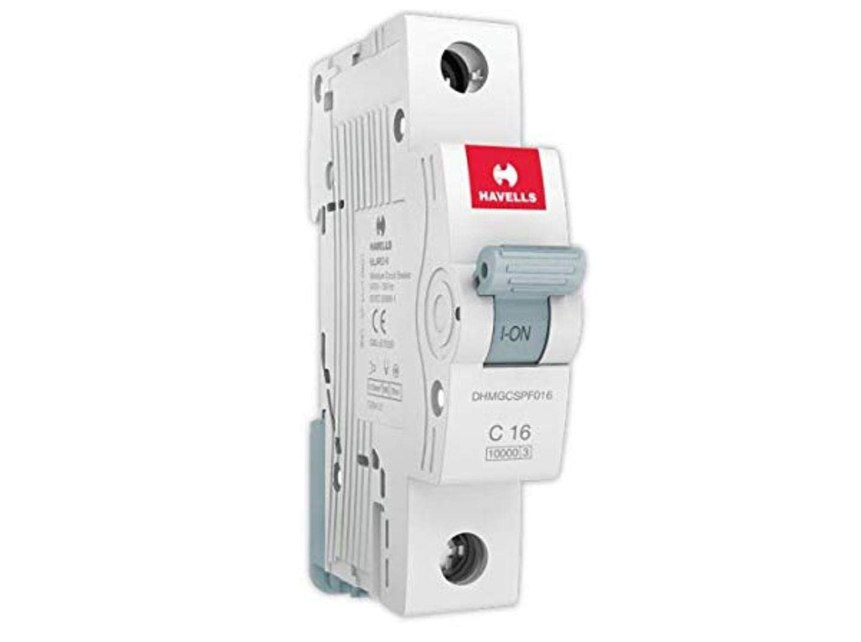 Havells DHMGCSPF016 PVC Plastic 16A MCB SP C Curve (White)
