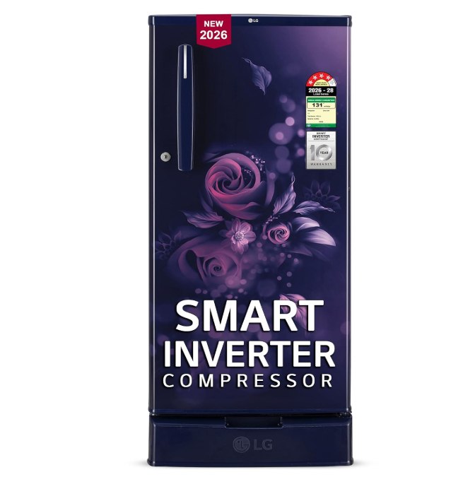 LG 185 L, 4 Star, Smart Inverter, Direct Cool Single Door Refrigerator @16,390 + Bank Offer.