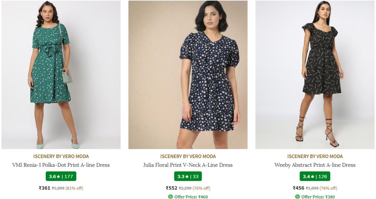 Ajio | Upto 85% Off On Vero Moda & ONLY Women Clothing.