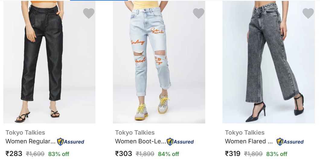 Flipkart Loot : Upto 87% Off Tokyo Talkies Women's Clothing.