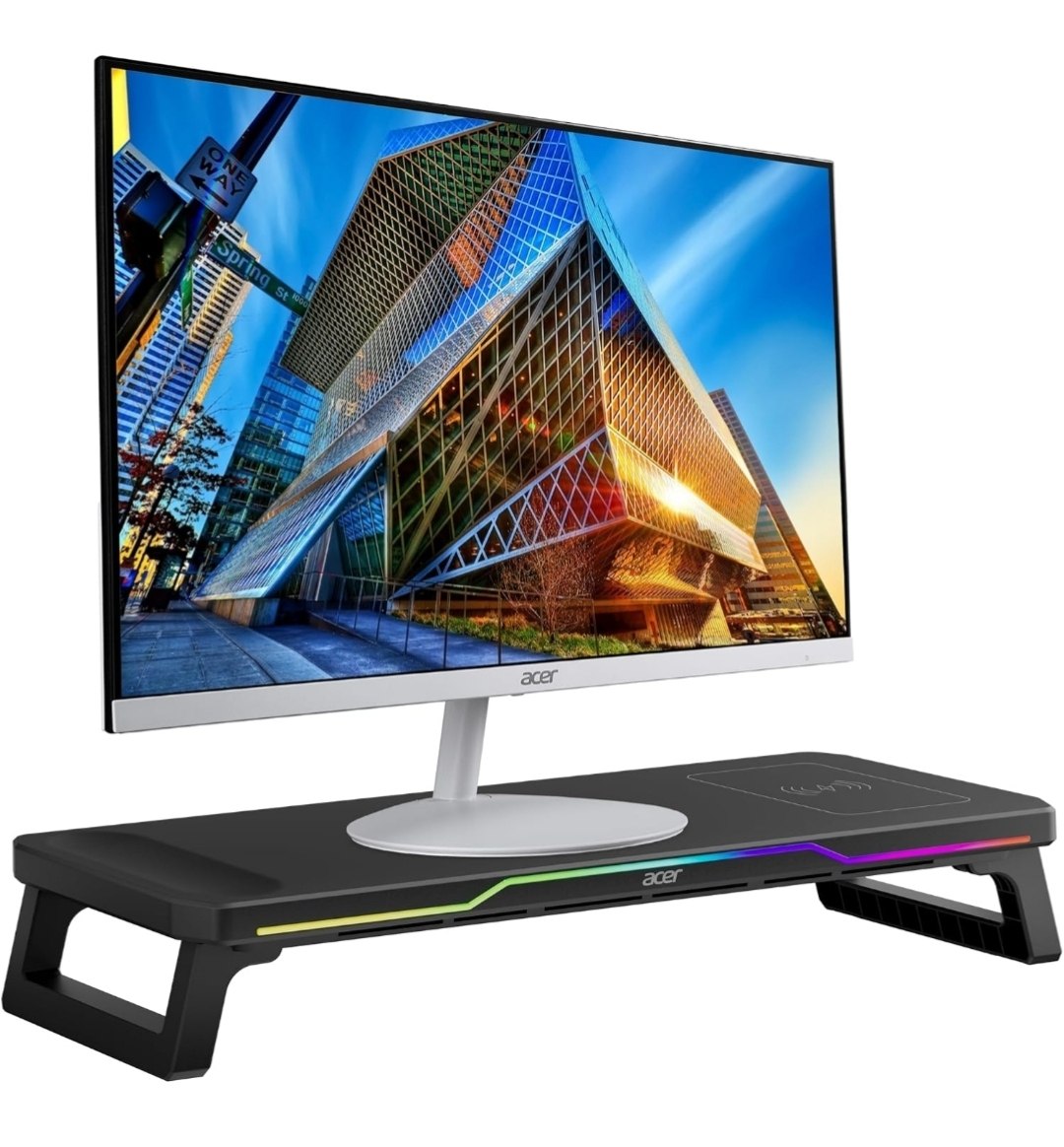 Acer DeskPro Monitor/Laptop Stand with 15W Wireless Charging, RGB LED @1,433