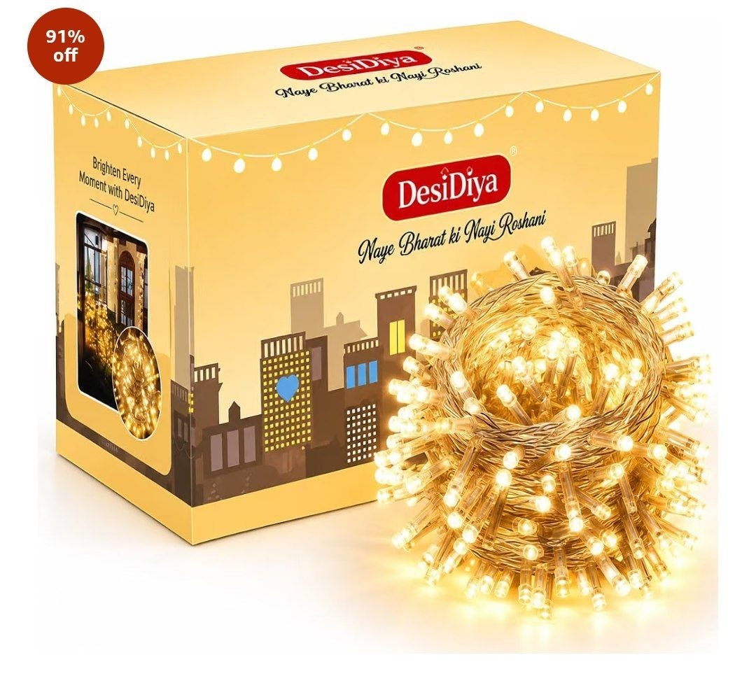 DesiDiya LED Pixel String Lights, Warm White