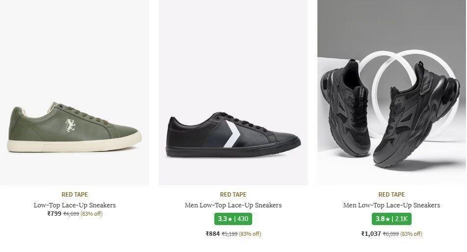 Ajio | Red Tape Shoes at Upto 83% Discount