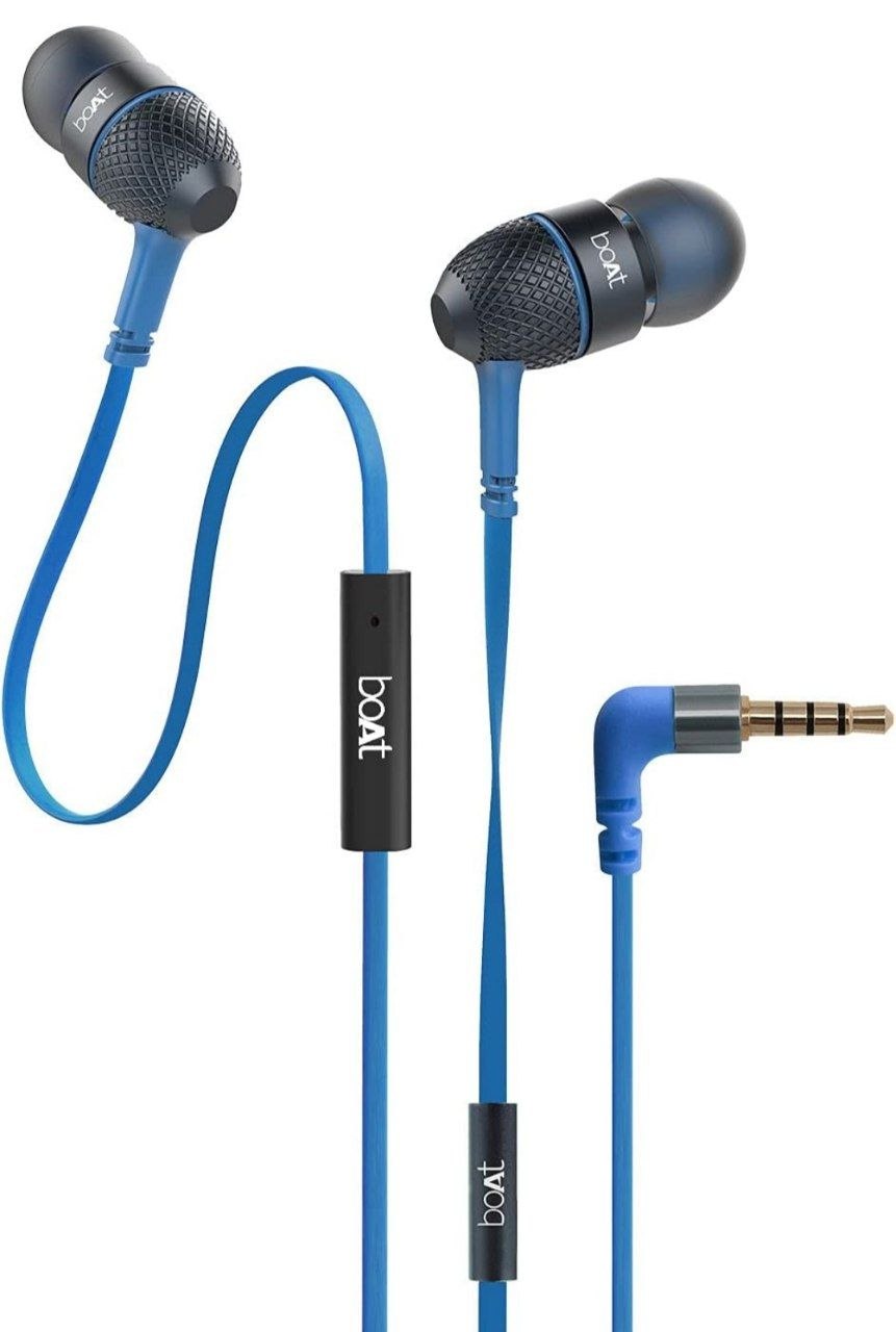 boAt Bassheads 225 Wired in Ear Earphone with Mic (Blue) @499