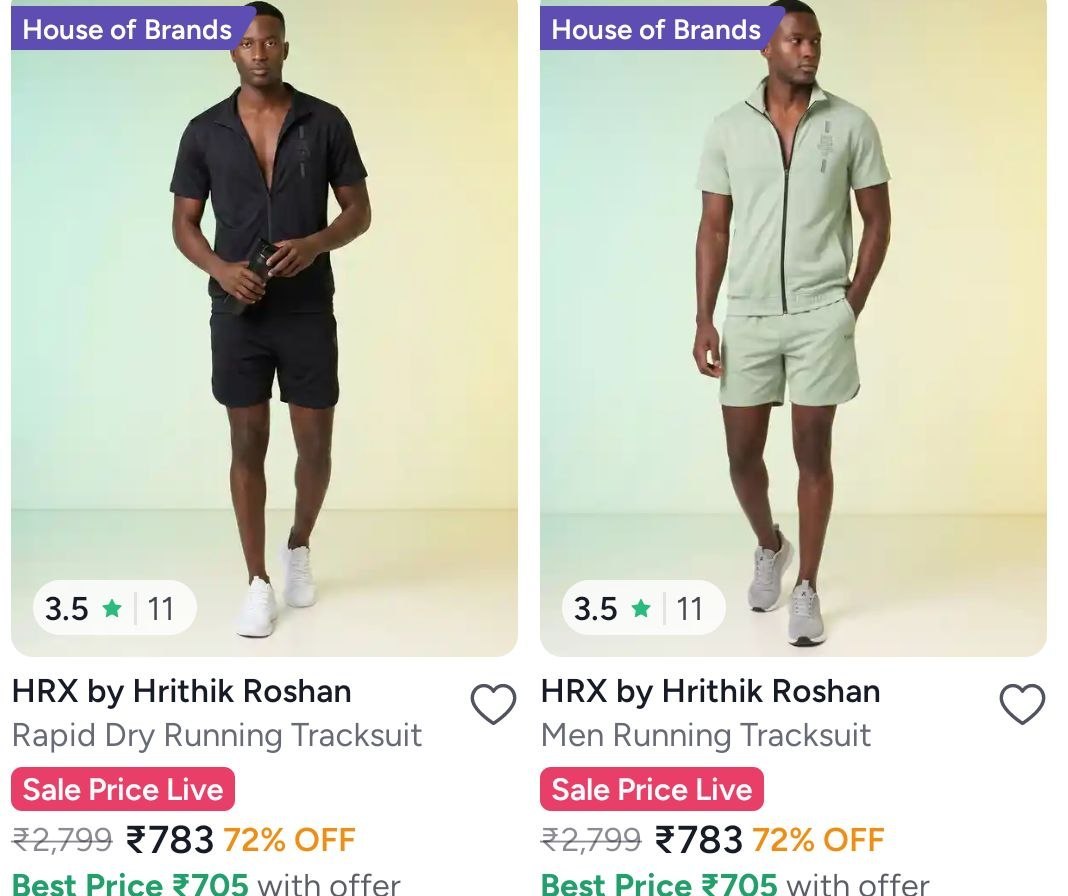 Myntra : Upto 75% Off On HRX Clothing.