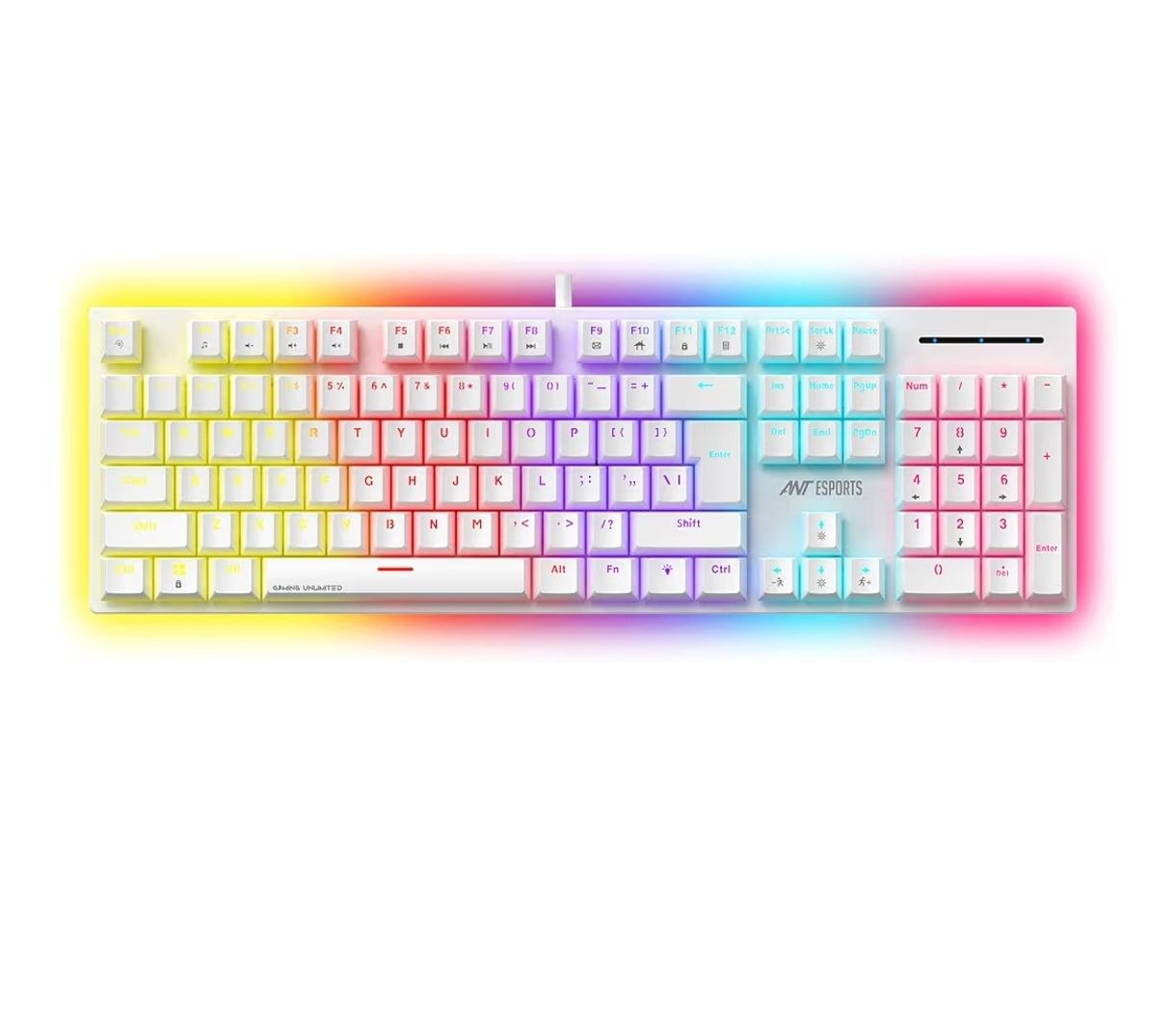 Amazon.in: Buy Ant Esports MK3400 Pro V3 Mechanical RGB Gaming Keyboard, 104 Keys-Red Switch, Multicolour Back