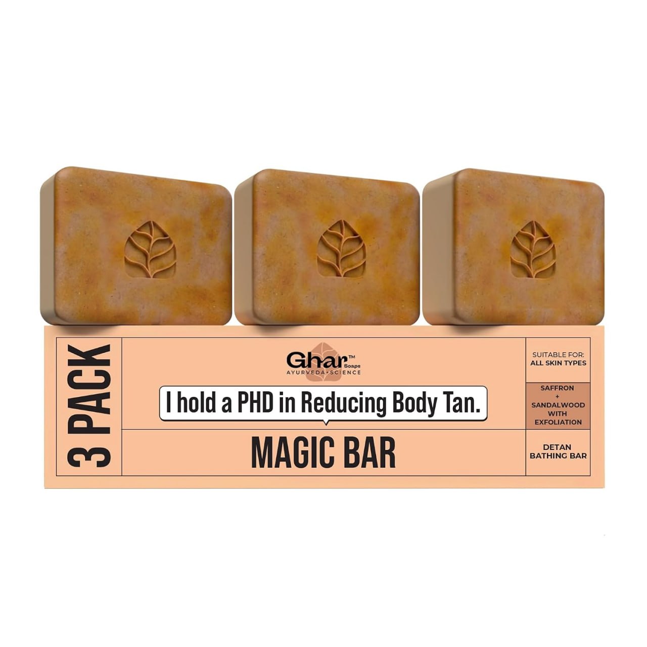 Amazon Loot | Ghar Soaps Sandalwood & Saffron Magic Bar For Bath (300 Gms Pack Of 3) @299