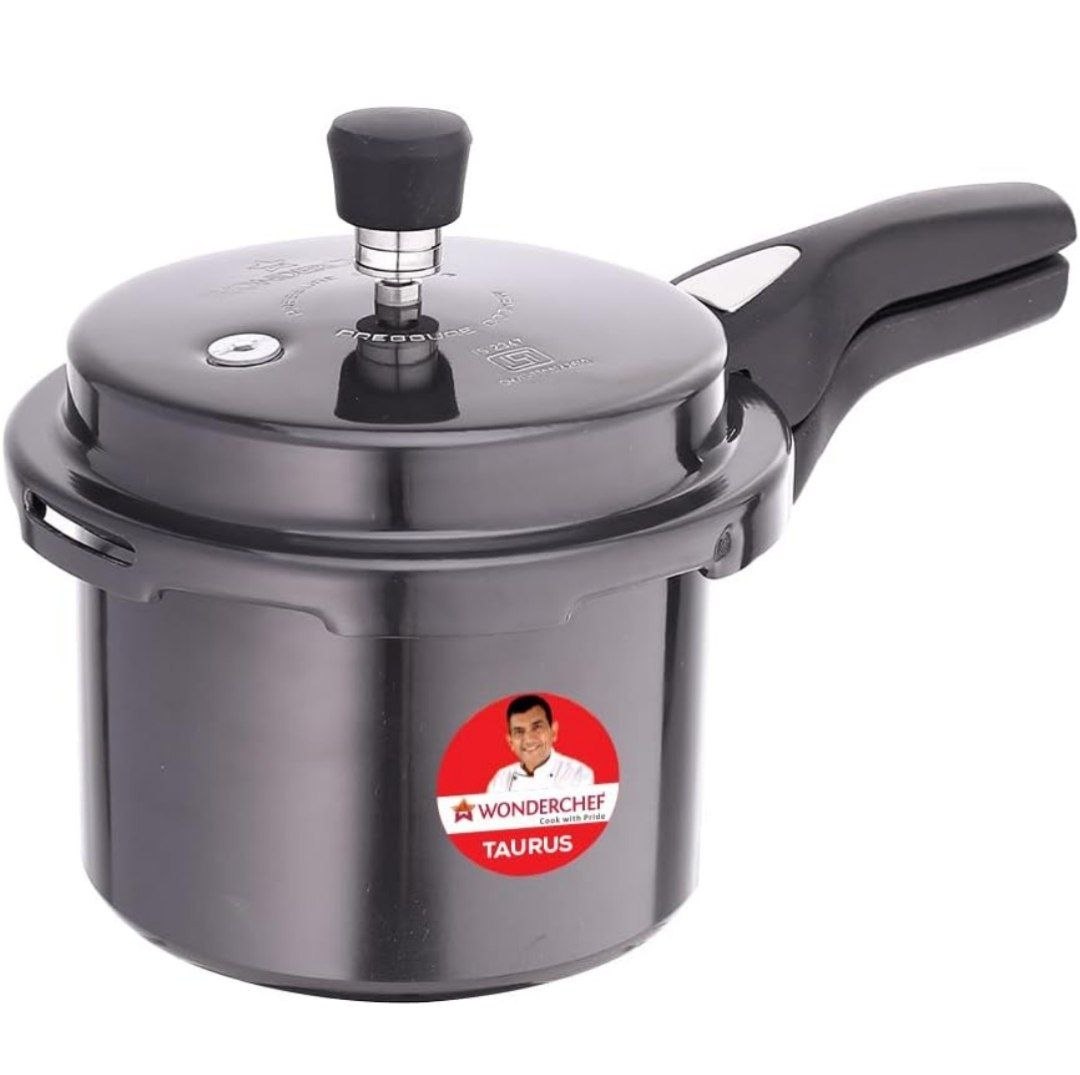 Buy Wonderchef Taurus Hard Anodized Outer Lid Pressure cooker, 3 liter, Cool Touch Handles for Durability, Ind
