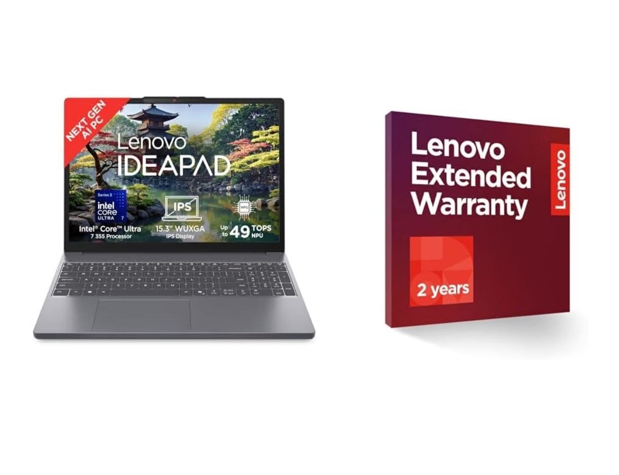 Lenovo IdeaPad Slim 3 Intel Core Ultra 7 355 Next-Gen AI PC (16GB RAM/512GB SSD/15.3" (38.86cm)/WUXGA IPS/Copi