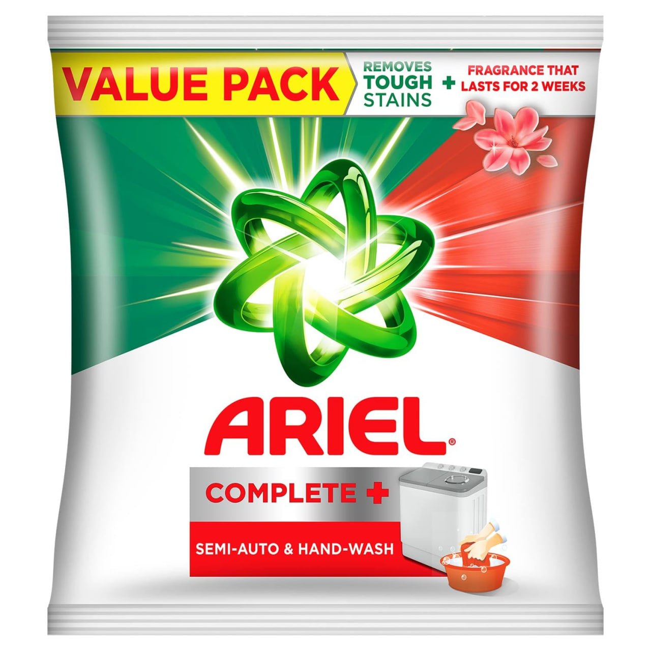 Ariel Complete Detergent Powder - 4kg | Removes 100 Tough Stains in 1 wash | Fragrance that lasts for 2 weeks