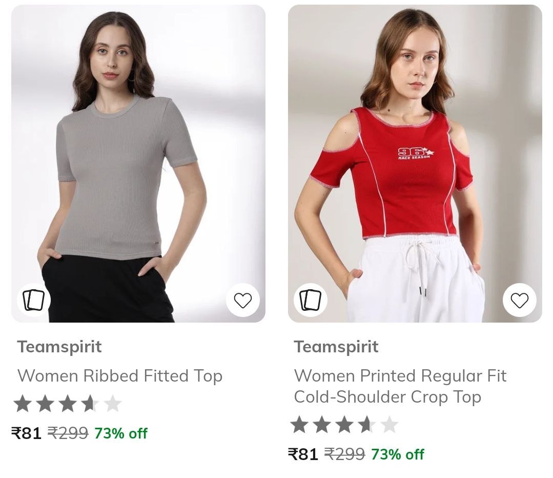 Ajio LOOT : Min 70% Off On Women T-shirts Starting From @81🔥🔥🔥🔥