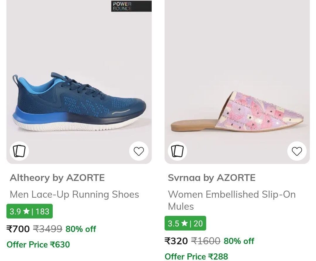 AJIO Loot : Upto 86% Off On Branded Women’s Footwear (Inc 5.,Buda Jeans Co, Etc).