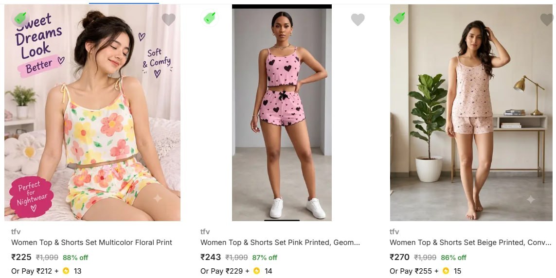 Flipkart Loot | Upto 87% Off - TFV Women Night Suits 🔥🔥