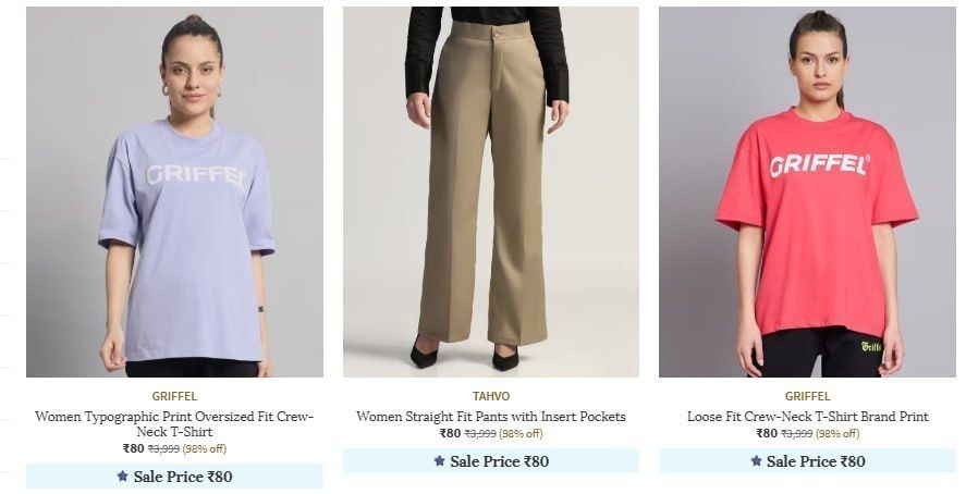 AJio Loot : 96% Off On Women's Clothing