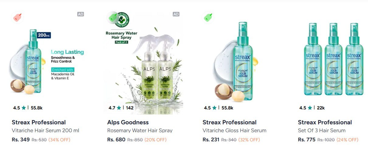 Myntra | Streax @25-30% off