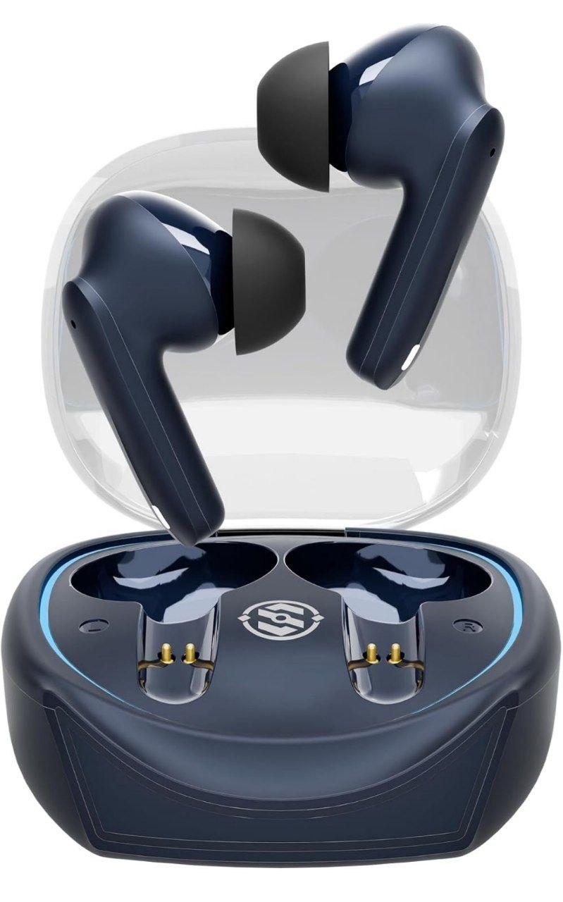 Salpido Wireless Earbuds, TWS Bluetooth 5.3, ENC, Touch Controls, Blue | Earwaves S03, USB Type-C, touch contr