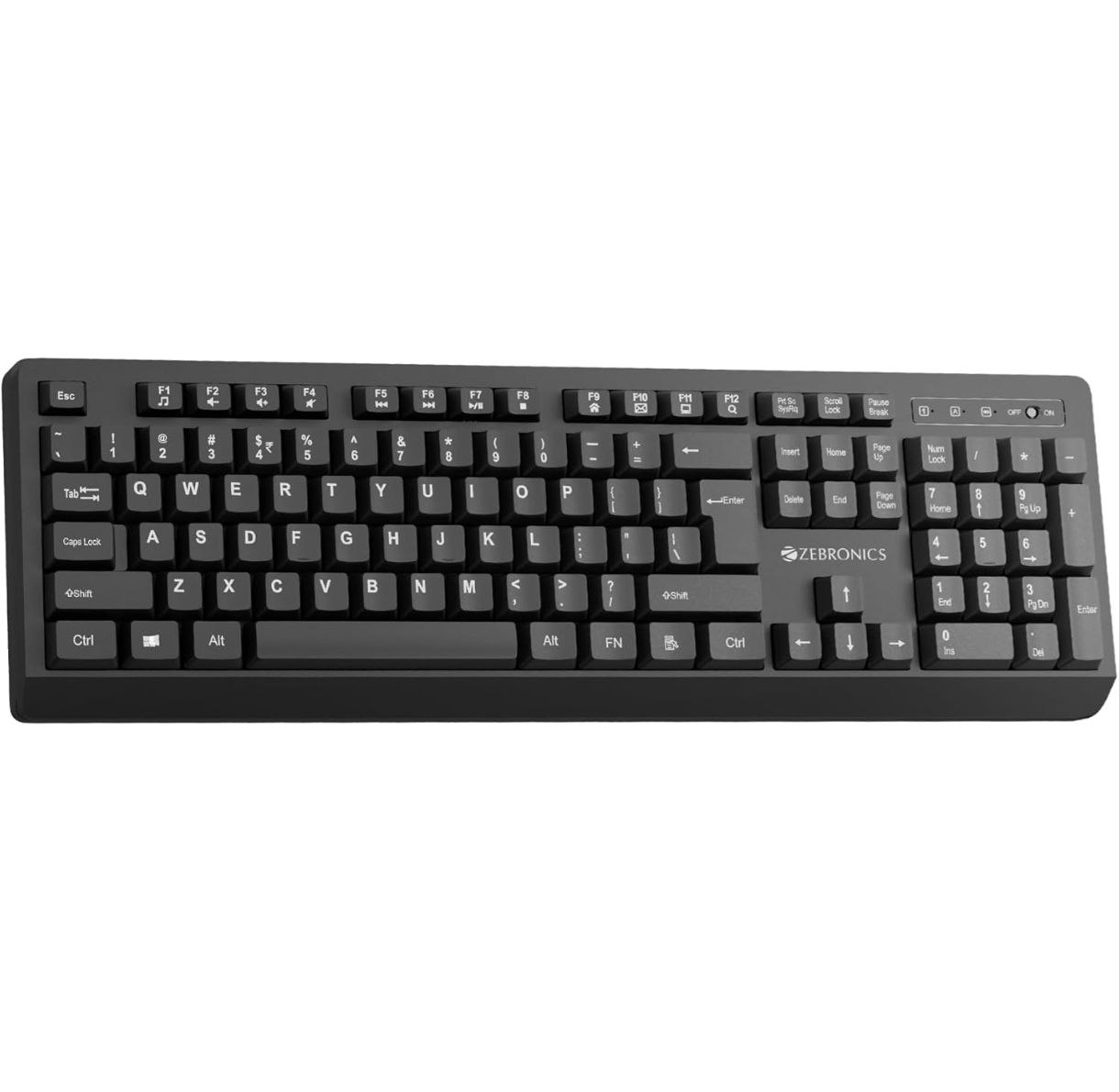 Zebronics Wireless Keyboard, 2.4GHz, 104 Keys @499